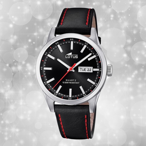 Armbanduhr leder schwarz - armbanduhr,