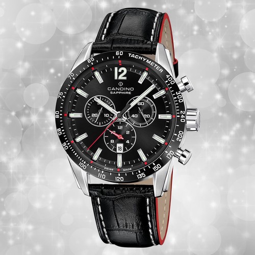 Armbanduhr leder schwarz - armbanduhr,