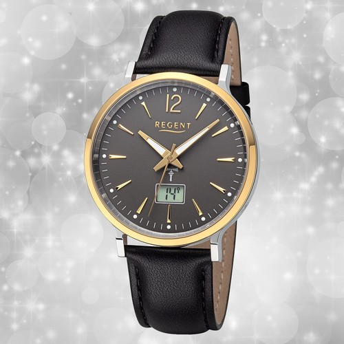 Armbanduhr leder schwarz - leder,