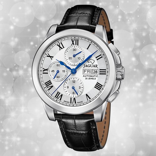 Jaguar herrenuhr leder schwarz - jaguar,