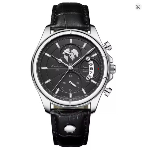 Herren lederarmbanduhr quarz - herren,