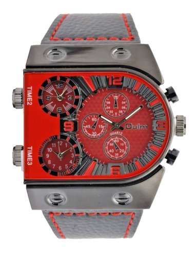 Dual timer herrenuhr rot - timer,