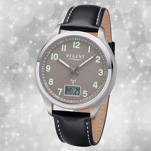 Armbanduhr leder schwarz - leder,