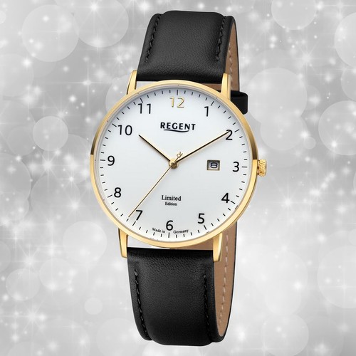 Armbanduhr leder schwarz - leder,