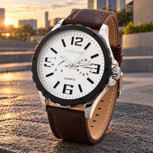 Excellanc herrenuhr braun - excellanc,