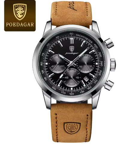Herren lederarmbanduhr quarz - herren,