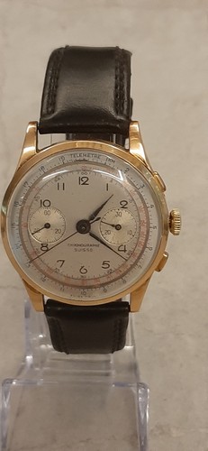 Goldener chronograph suisse - chronograph,