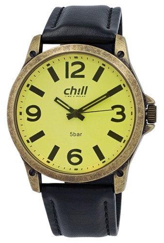 Chill herren uhr echt - chill, leder
