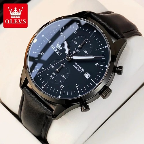 Olevs herrenuhr lederarmband - olevs,