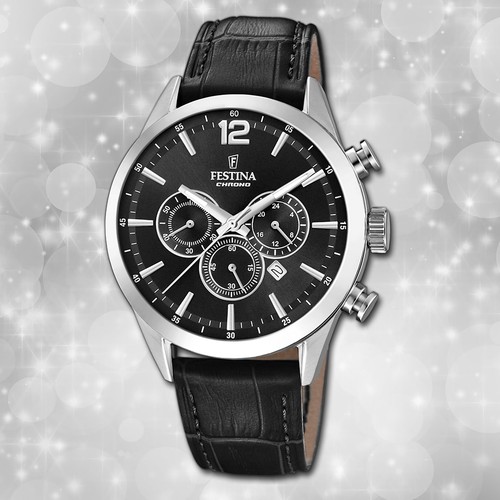Armbanduhr leder schwarz - armbanduhr,