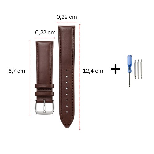 Echtleder uhrenarmband 20 - echtleder,