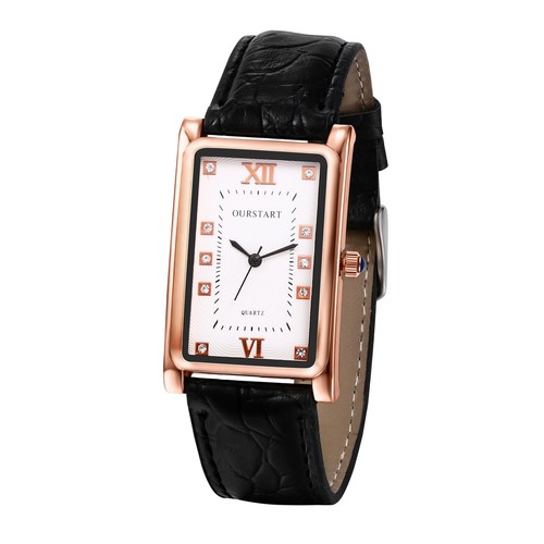 Herrenuhr leder rechteckige - herrenuhr,